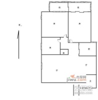 嘉绿青苑3室2厅1卫128㎡户型图