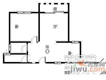 银爵世纪公寓2室2厅1卫98㎡户型图