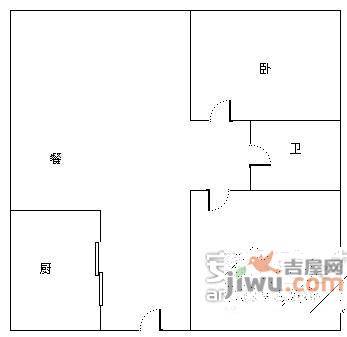 银爵世纪公寓2室1厅1卫90㎡户型图