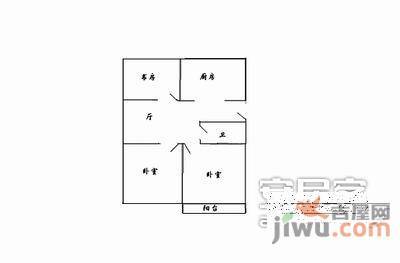 桃源春居3室1厅1卫115㎡户型图