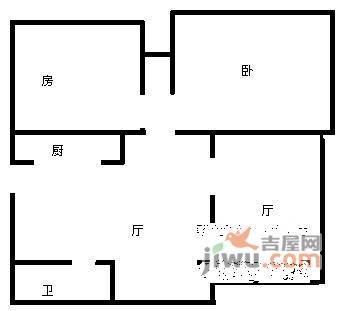 桃源春居2室2厅1卫93㎡户型图