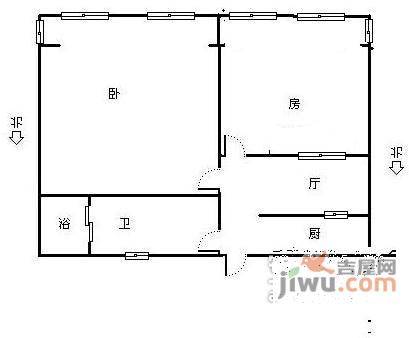 复兴南苑2室1厅1卫172㎡户型图