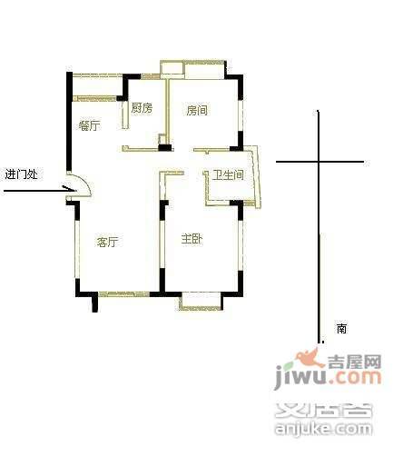 五洋运河人家2室2厅1卫98㎡户型图