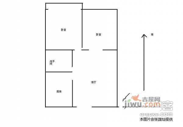 蚕花园永宁坊2室1厅1卫125㎡户型图