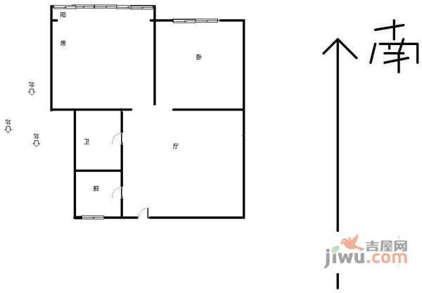 蚕花园永宁坊2室1厅1卫125㎡户型图