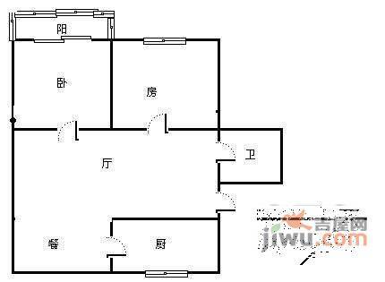 采荷东区2室2厅1卫95㎡户型图