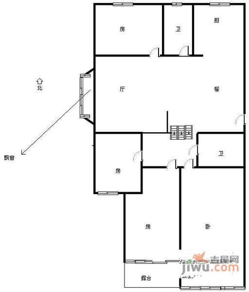 采荷东区4室2厅2卫户型图