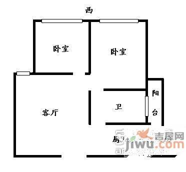 盛元慧谷2室2厅1卫98㎡户型图