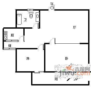 盛元慧谷2室2厅1卫98㎡户型图