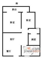 盛元慧谷2室1厅1卫91㎡户型图