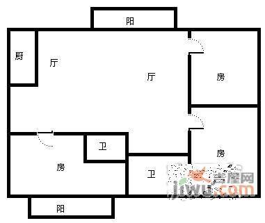 盛元慧谷3室2厅2卫166㎡户型图