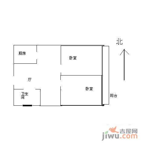 凯旋金牛坊2室1厅1卫93㎡户型图