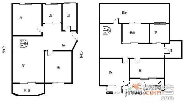 嘉南公寓4室2厅2卫192㎡户型图
