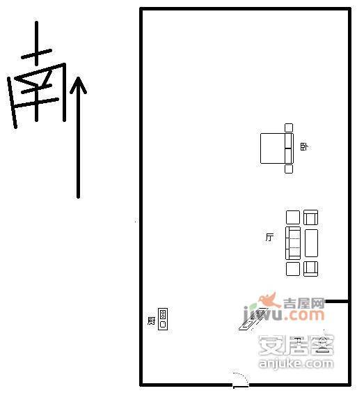 世贸丽晶城1室1厅1卫180㎡户型图