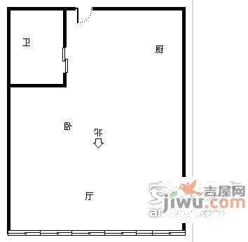 世贸丽晶城1室1厅1卫180㎡户型图