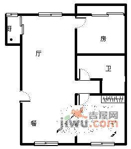 世贸丽晶城2室2厅1卫89㎡户型图