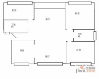 中海金溪园3室2厅2卫135㎡户型图