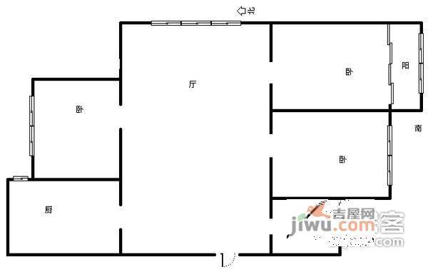 嘉泰馨庭2室1厅1卫86㎡户型图