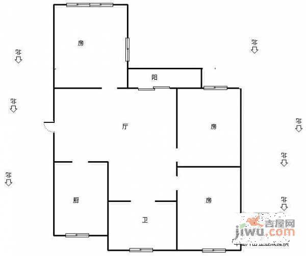 圆梦园别墅3室2厅2卫144㎡户型图