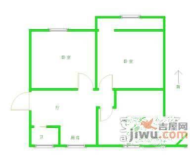 文二路小区3室1厅1卫89㎡户型图