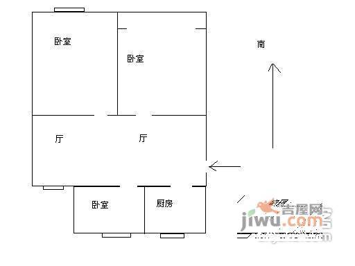 锦绣文澜阁3室2厅1卫110㎡户型图