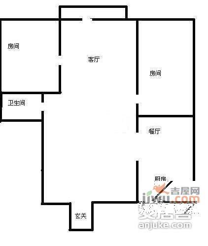 中兴花园3室2厅1卫109㎡户型图