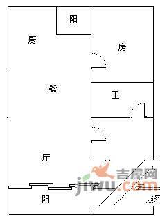 国信嘉园2室1厅1卫105㎡户型图