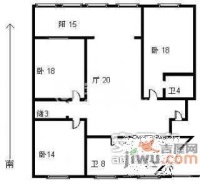 国信嘉园3室2厅2卫165㎡户型图