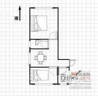 流水东苑住宅小区2室1厅1卫95㎡户型图