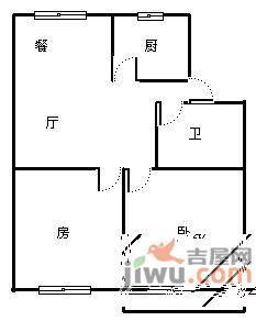 濮家东村2室2厅1卫86㎡户型图