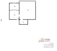 信鸿花园北区1室1厅1卫56㎡户型图