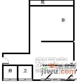 三华天运花园1室1厅1卫41㎡户型图