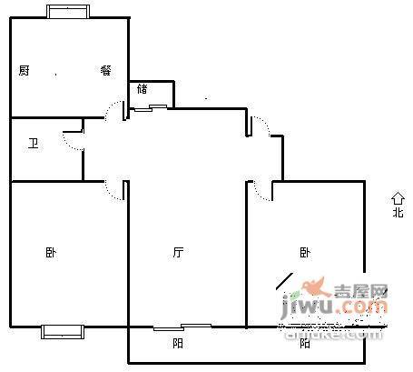 三华天运花园3室2厅1卫129㎡户型图