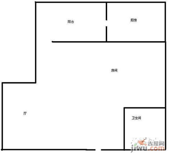 钱江湾花园1室1厅1卫123㎡户型图