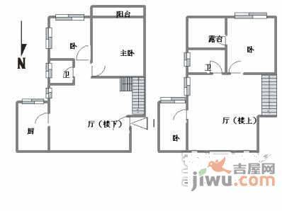 三塘桂园4室2厅2卫120㎡户型图