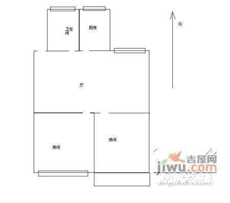 三塘桂园2室2厅1卫79㎡户型图