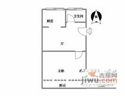 金祝新村1室1厅1卫46㎡户型图