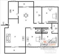 府苑新村3室2厅2卫135㎡户型图