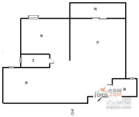 贺田尚城2室1厅1卫53㎡户型图