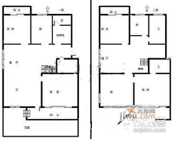 紫金庭园5室2厅2卫230㎡户型图