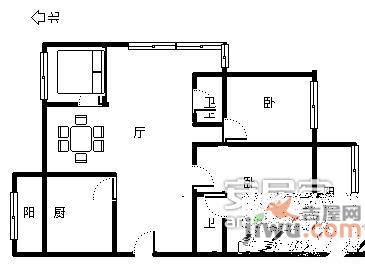 西园凤都苑3室2厅1卫106㎡户型图