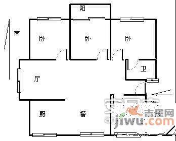 西园凤都苑4室2厅2卫148㎡户型图