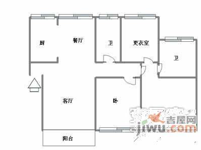 紫桂花园3室2厅2卫180㎡户型图