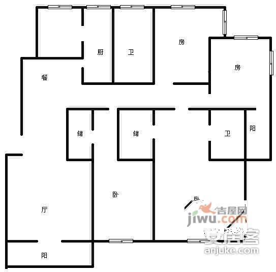 紫桂花园4室2厅3卫232㎡户型图