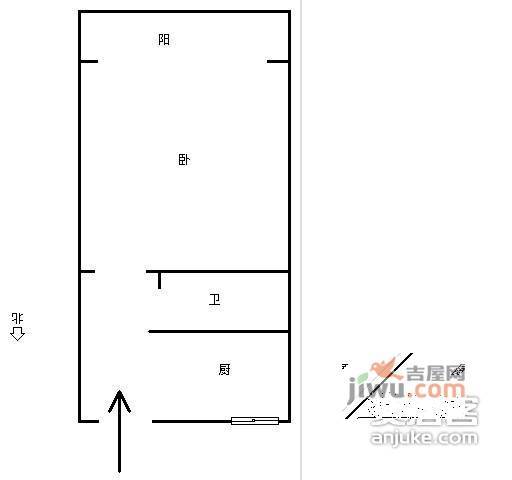 威尼斯水城1室1厅1卫80㎡户型图