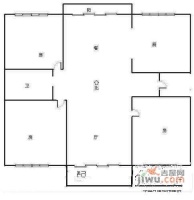 威尼斯水城3室2厅1卫142㎡户型图