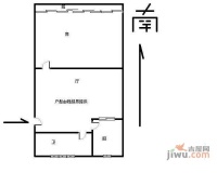 三塘北村1室1厅1卫51㎡户型图