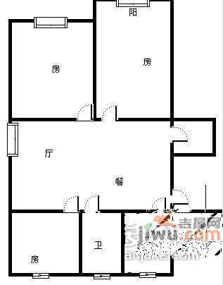 三塘北村3室2厅1卫88㎡户型图