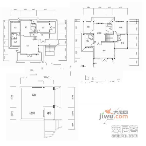 白云深处别墅区4室3厅3卫260㎡户型图