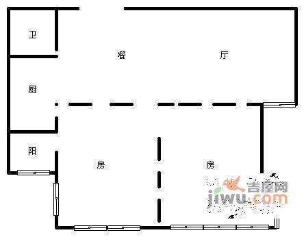 浪漫和山2室2厅1卫102㎡户型图